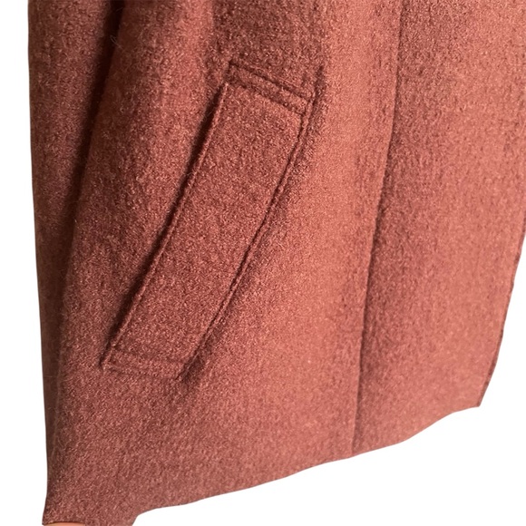 J.Jill Brown 100% Wool Jacket Blazer SZ M Classic Minimalist Casual Office Chic - Picture 6 of 12